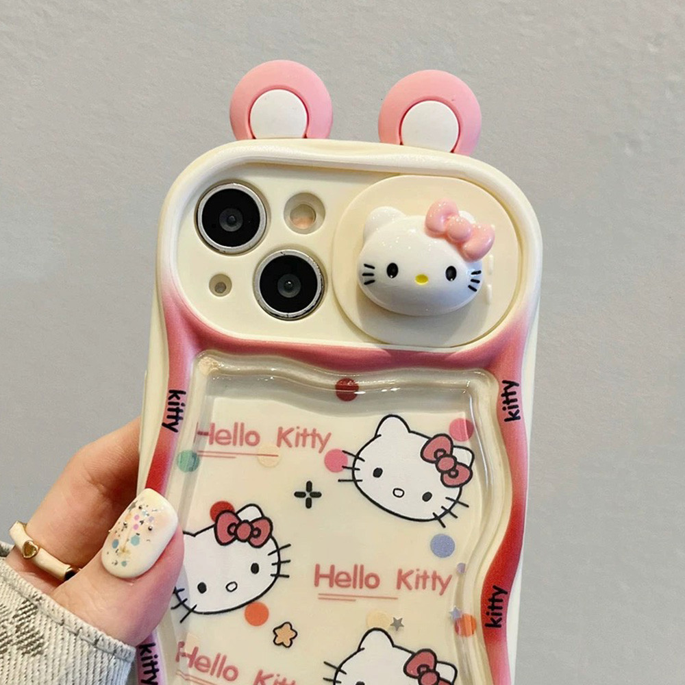 Ốp điện thoại cửa sổ trượt cát chảy 3D cho iPhone 17 Pro Max 16 Plus 15 14 13 12 11 Vỏ bảo vệ chống sốc