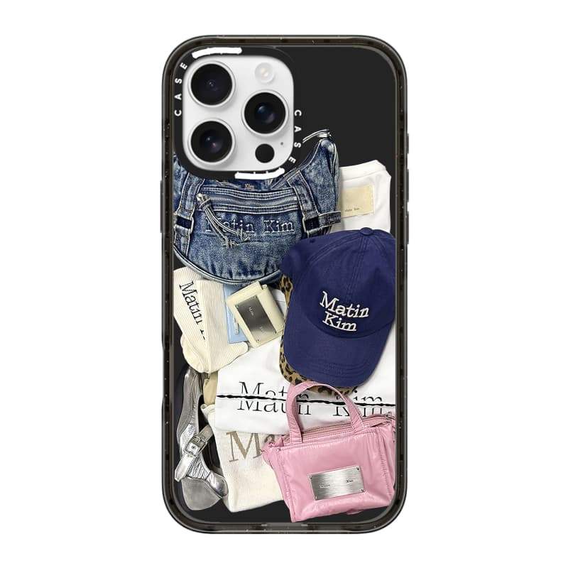 CASECASE X MATIN KIM UNBOXING Pink Black Edge Clear Hard Từ Hút Tác Động Dành Cho Apple IPhone 12 13 14 15 16 17 Pro Max Air Plus Có Hộp