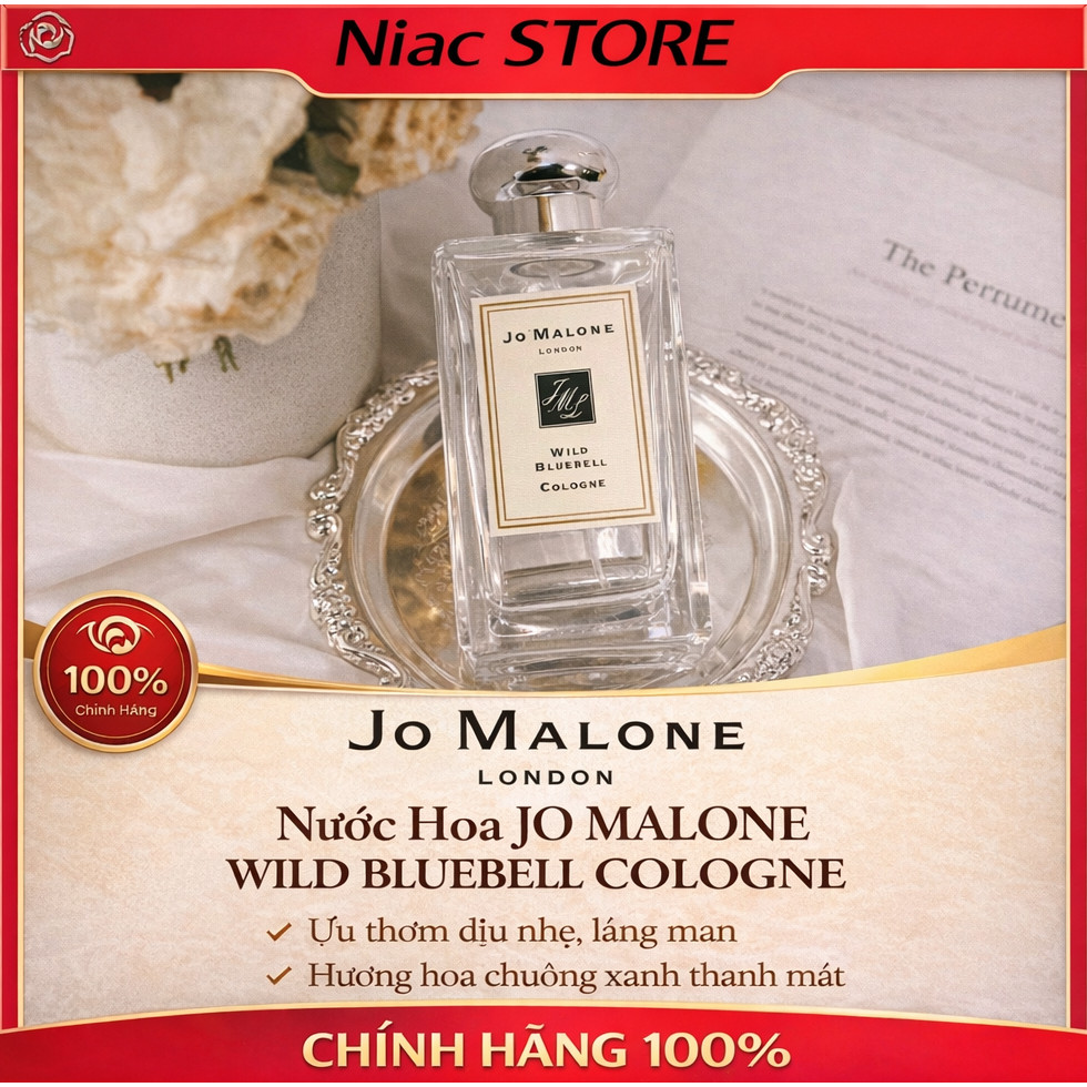 【Chính Hãng】𝕁𝕠 𝕄𝕒𝕝𝕠𝕟𝕖 𝐖𝐢𝐥𝐝 𝐁𝐥𝐮𝐞𝐛𝐞𝐥𝐥 9ML/30ML/100ML | Nước Hoa Hoa Full Box/ Full Size