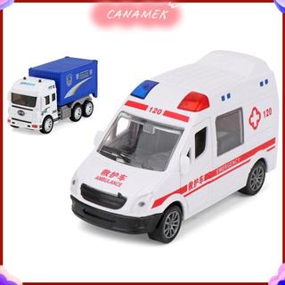 CANAMEK Bệnh Viện Cứu Hộ Xe Cứu Hộ Cảnh Sát Kim Loại Ô Tô Mô Hình Kéo Ba Âm Thanh Và Hợp Kim Ánh Sáng Diecast Đồ Chơi Ô Tô Cho Trẻ Em Bé Trai Quà Tặng CSF