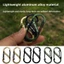 5 chiếc S Loại Carabiner, Móc khóa Mini 3 màu hợp kim nhôm, Chất lượng cao có khóa Móc khóa chống trộm