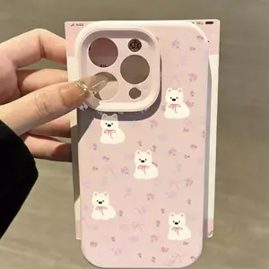 Bột nhạt Cub hoa gạo nếp trường hợp cho iPhone 17 trường hợp điện thoại 16promax 15 14
