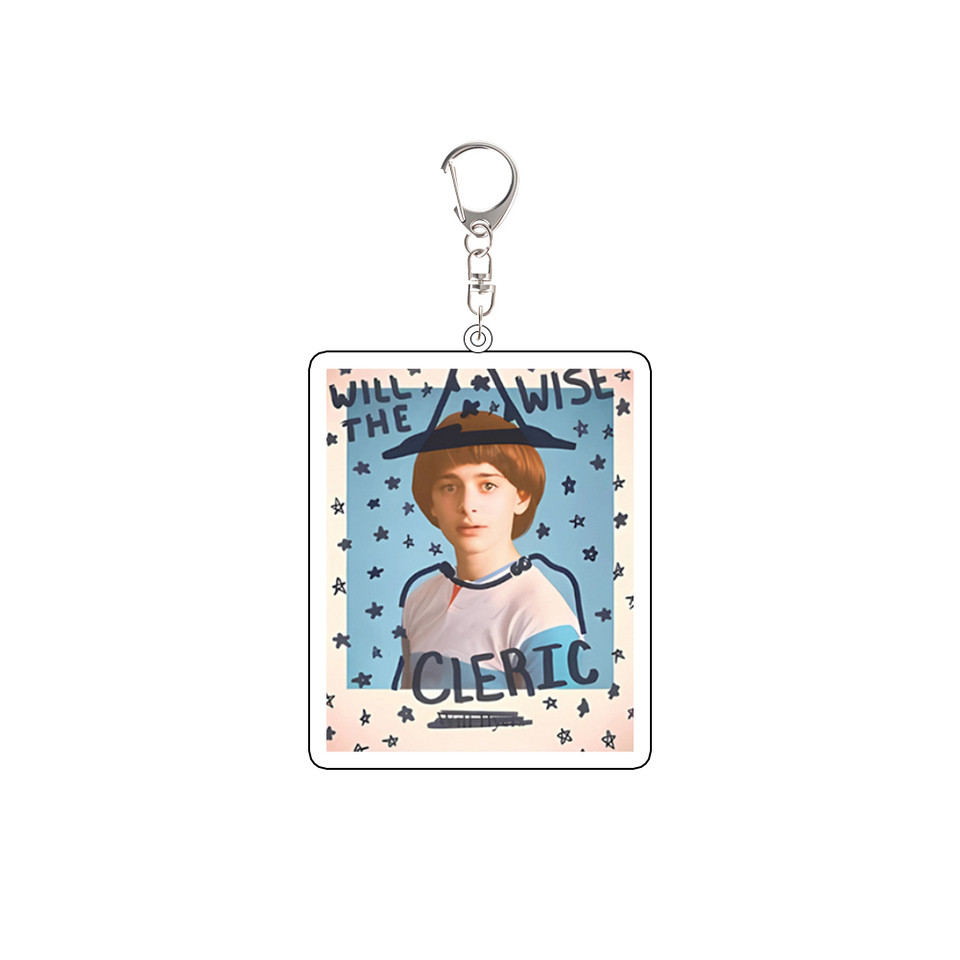For Stranger Things Will Lucas Max Mike Dustin Nancy Acrylic Keychain Custom Cartoons Cute Backpack Accessories Festival