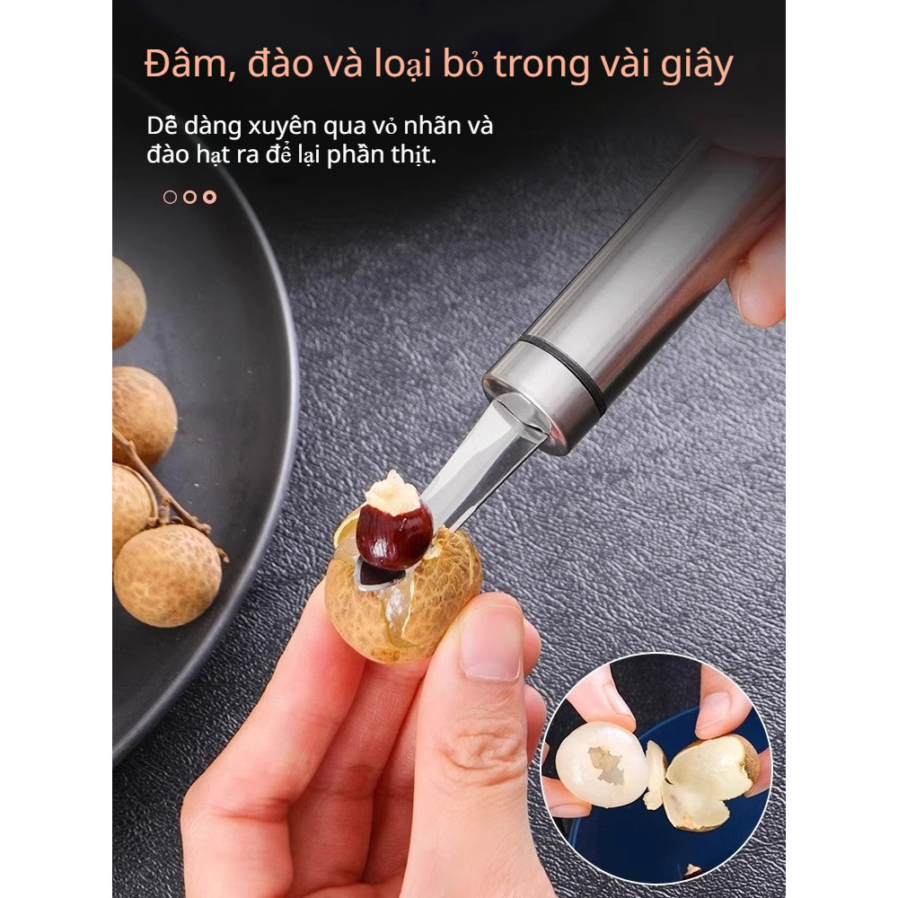 Dao Tách Chỉ Tôm Bằng Thép Không Gỉ/Dụng cụ bóc vỏ tôm/Dụng cụ nghiền nhãn/Dụng cụ tách hạt trái cây/Dụng cụ tách hạt nhanh
