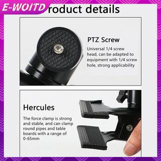 E-WOITD Kẹp đa năng cho máy ảnh/đèn flash, đầu xoay 360°, gắn chân máy/PTZ, cho DSLR/máy quay