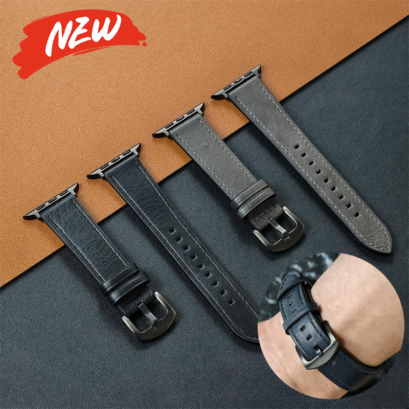Dây da nam công sở cho Apple Watch Series11 / 10 46mm 42mm Ultra3 / 2 / 1 49mm 9 7 8 3 4 5 6 SE 45mm 44mm 41mm 40mm 38mm