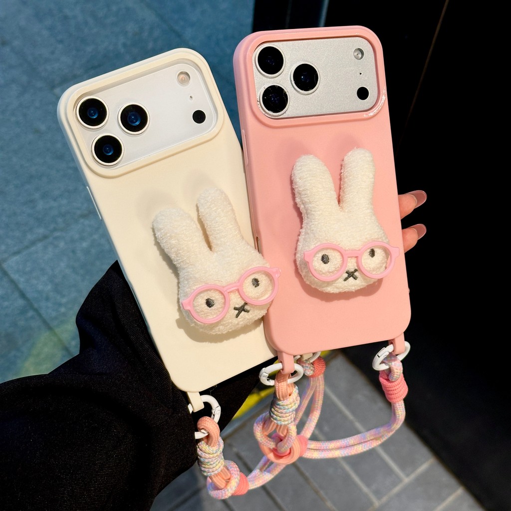 Vỏ điện thoại iPhone cho thỏ kính áp tròng phù hợp với iPhone 17 Pro Max, iPhone 17, 16, 15, 14, 13