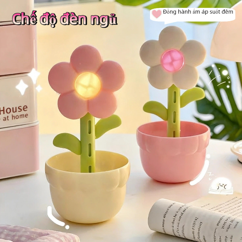 Máy Tạo Ẩm Hoa Để Bàn | Sương Lớn, Vận Hành Im Lặng | Kèm Đèn Ngủ Tạo Không Gian | Cho Bà Bầu&Em Bé