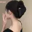 Kẹp tóc hình tam giác da PU phong cách retro Hàn Quốc dành cho nữ
