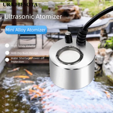 Máy phun sương siêu âm URKIBESOTA, Đầu phun siêu âm Máy tạo sương cảnh quan ánh sáng đầy màu sắc, phun sương cảnh quan trong nhà bền bỉ Máy tạo độ ẩm biến áp 24v Cây cảnh