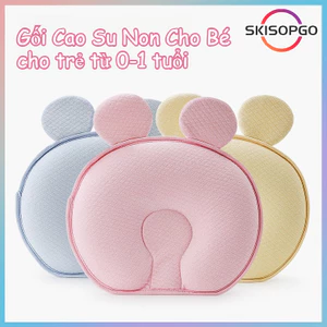 【SKISOPGO】Gối Cao Su Non Cho Bé,từ 0 - 12 tháng tuổi,Thoáng Khí,Dễ Vệ Sinh,Gối Nằm Bé Sơ Sinh