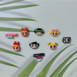 Set Charm Powerpuff Girls Đủ Bộ – Blossom Bubbles Buttercup Chibi, Phụ Kiện Trang Trí Dép CroSS Xinh
