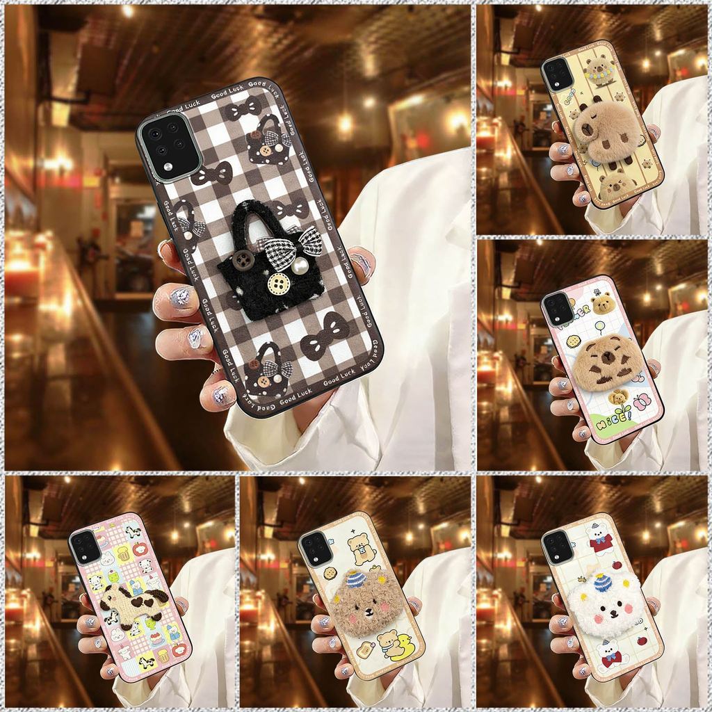 Ốp Điện Thoại Bảo Vệ Sang Trọng Cho LG K42 Vỏ Mềm Chống Sốc Hoạt Hình Bọc Toàn Bộ Chống Bụi Bền Chống Bụi Bẩn Ba Chiều Thêu Vải TPU Miếng Dán Silicon Chống Thấm Nước Dễ Thương