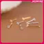 Bông tai thép titan zircon dành cho nữ và bé gái - Quà tặng sang trọng từ Jasmine