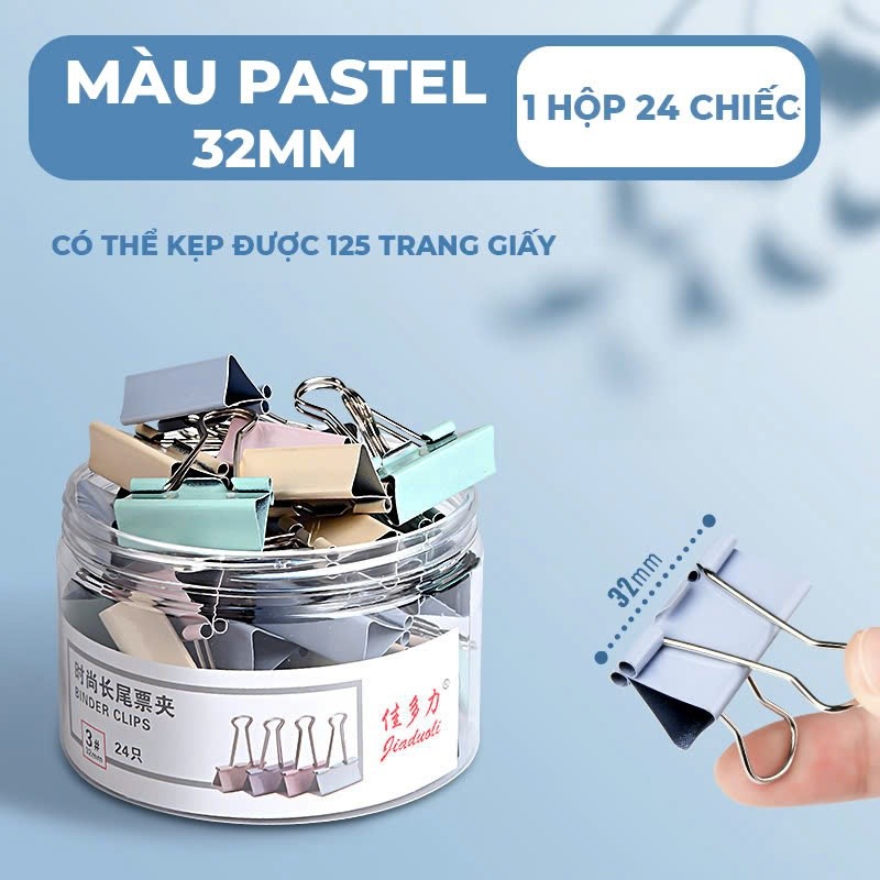 Bộ kẹp giấy bướm dùng cho văn phòng, nhiều kích thước kẹp dụng cụ học tập, có thể đựng tài liệu.