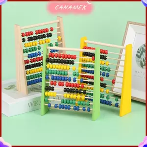 CANAMEK Toán học Bàn tính bằng gỗ Đồ chơi giáo dục cho trẻ em 3-6 tuổi Huấn luyện phối hợp tay mắt CSF