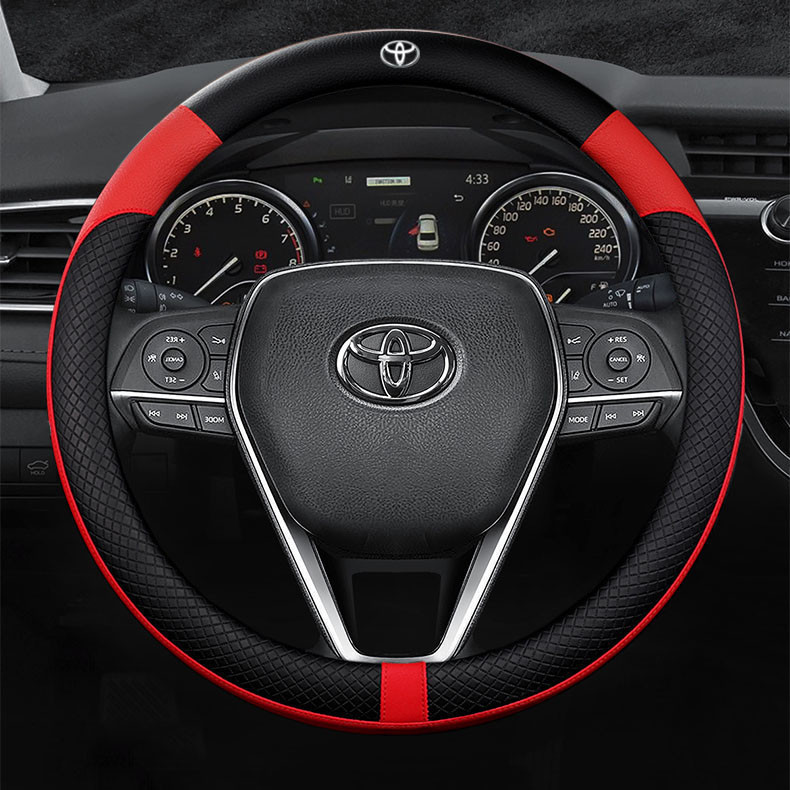 Dành Cho Xe Toyota Camry Corolla RAV4 Highlander Cruiser Land vios Avanza Rush Calya Innona fortuner hilux CH-R Yaris wigo Prius Ô Tô Vô Lăng Bao Da Chống Trơn Trượt