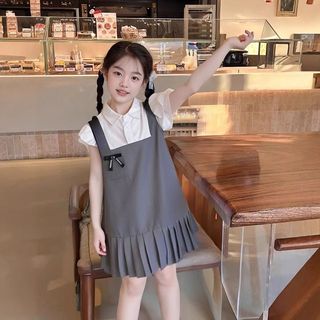 Váy yếm cho bé gái mùa hè – Phong cách Hàn Quốc, xếp ly dễ thương