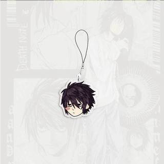 Anime Death Note L Lawliet Mobile Phone Charms Acrylic Small Pendant L Lawliet Phone Chain Keychain Fans Gifts