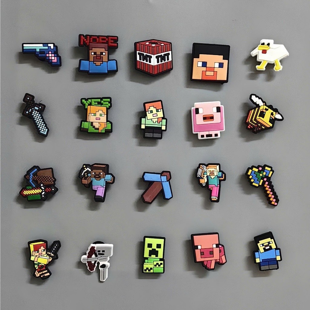 Set Charm Minecraft dễ thương có nút gắn