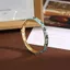 PYCOU Men Hoa Lắc Tay, Phong Cách Mạ Vàng Mở Vòng Tay, Vintage Nhiều Màu Sắc Handmade Dainty Trang Sức Nữ