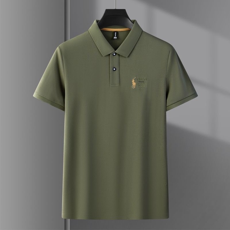 Áo sơ mi Polo thêu dáng rộng cho nam, phù hợp công sở và thời trang