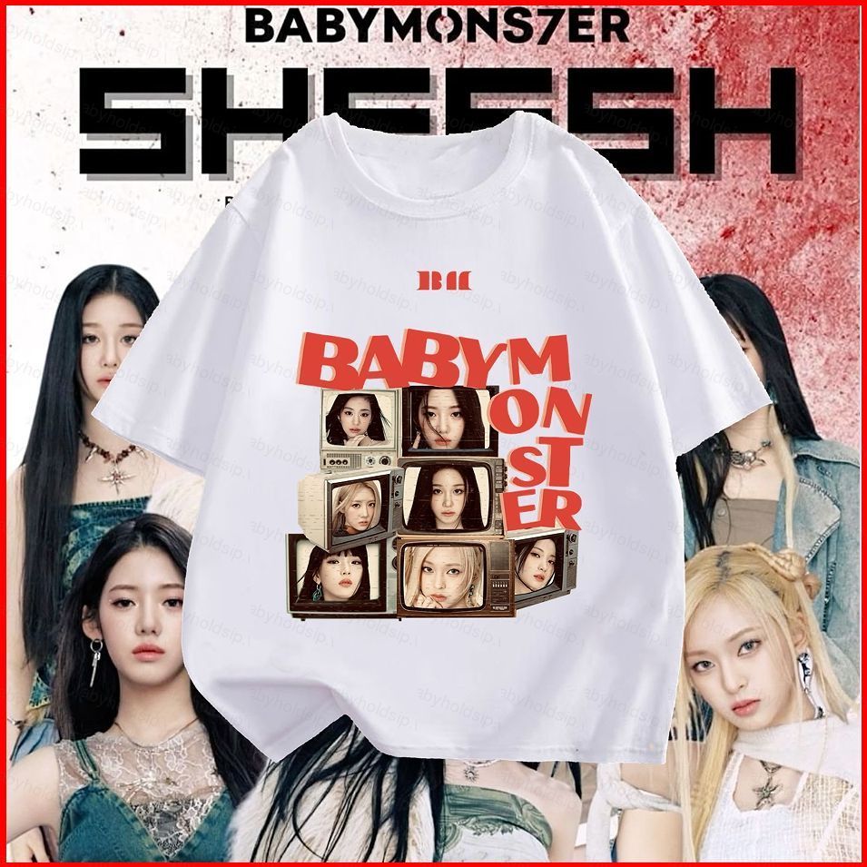 Áo thun BabyMonster 3D ngắn tay dành cho trẻ em mùa hè