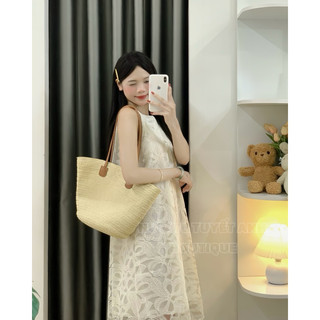 Váy maxi ren trắng dáng suông A sát nách đi biển dạo phố đi chơi du lịch phong cách Hàn Quốc
