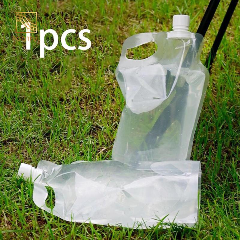 Túi đựng nước cắm trại 2L bình trong suốt gấp gọn, lý tưởng cho leo núi và du lịch thể thao