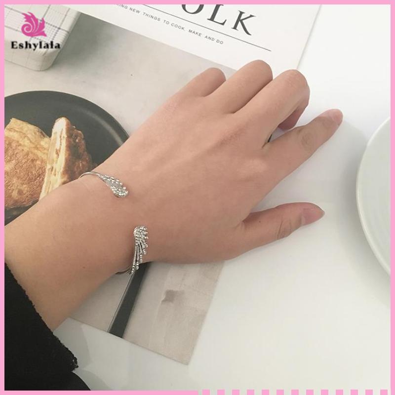 Vòng tay bạcadjustable Eshylala Angel Wings dành cho nữ - Quà tặng thời thượng
