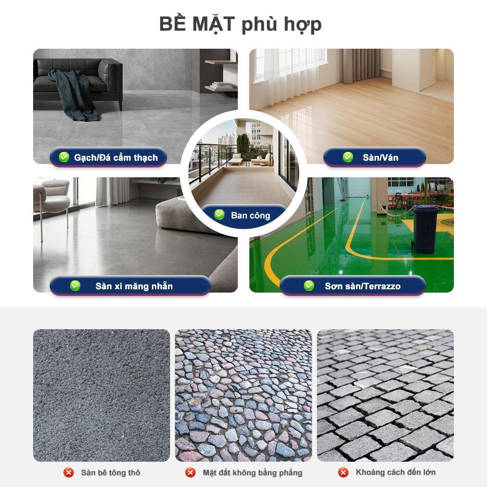 Miếng dán sàn, MORCART, 11.8 "x 11.8", Chống nước, Dễ lắp đặt, Nhãn dán sàn DIY, Họa tiết Terrazzo, Thích hợp cho phòng tắm, nhà bếp và tường, Có sẵn 1 / 10 miếng