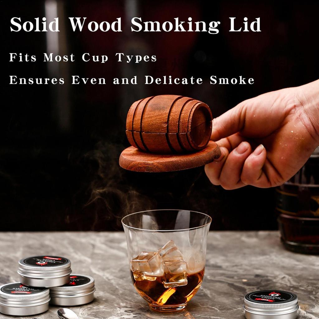 Whisky Smoker Gỗ Whisky Cocktail Smoker Hình Thùng Trộn Dụng Cụ Dành Cho Nam Bố Chồng Cha Bạn Trai shopidaevn