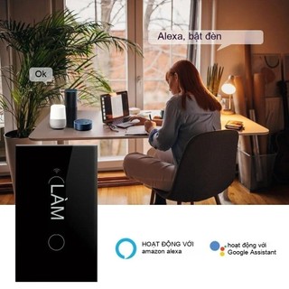 Công Tắc Đèn Thông Minh Tuya WiFi RF433 Chuẩn Mỹ, Điều Khiển Alexa Google Home