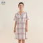 Váy ngủ cotton phong cách Nhật Bản Muji, cổ chữ V, thoải mái suốt ngày