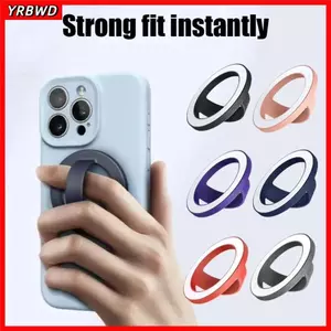 YRBWD Tay Cầm Điện Thoại Từ Tính Chống Rơi Magsafe, Vòng Kim Loại Hấp Phụ Mạnh, Giá Đỡ Di Động Đa Năng Silicon Mềm