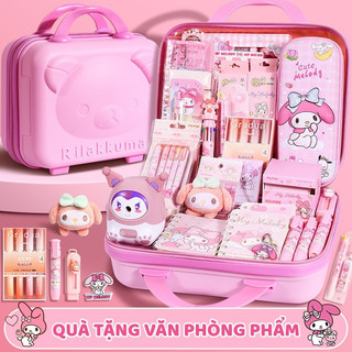 Hộp Quà Văn Phòng Phẩm Cao Cấp - Bộ Đồ Dùng Học Tập Đầy Đủ Kèm Túi Đựng Bút Dễ Thương Là Món Quà Tặng Cho Bé Học Sinh