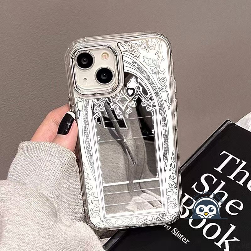 Ốp Điện Thoại Cửa Sổ Pháp Sang Trọng Cho OPPO Find X9 X8S + X8 X7 Ultra Pro X3 Lite A96 A94 A93 A76 A36 F9 Pro 4G F31 F29 F25 F21 A1 Pro + Vỏ Gương Mạ 5G Vỏ Mềm Chống Sốc