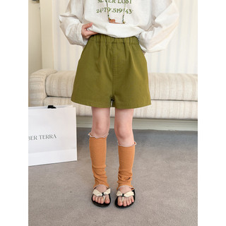Quần thời trang đơn giản mùa hè cho bé gái Quần short Cotton dáng rộng thoải mái thoáng khí