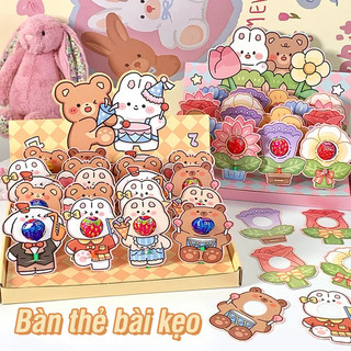 Thẻ giấy cài kẹo mút dễ thương cho tiệc, đồ trang trí hoạt hình cho bé gái - Set 60 thẻ cắm kẹo hình hoa cho các ngày lễ
