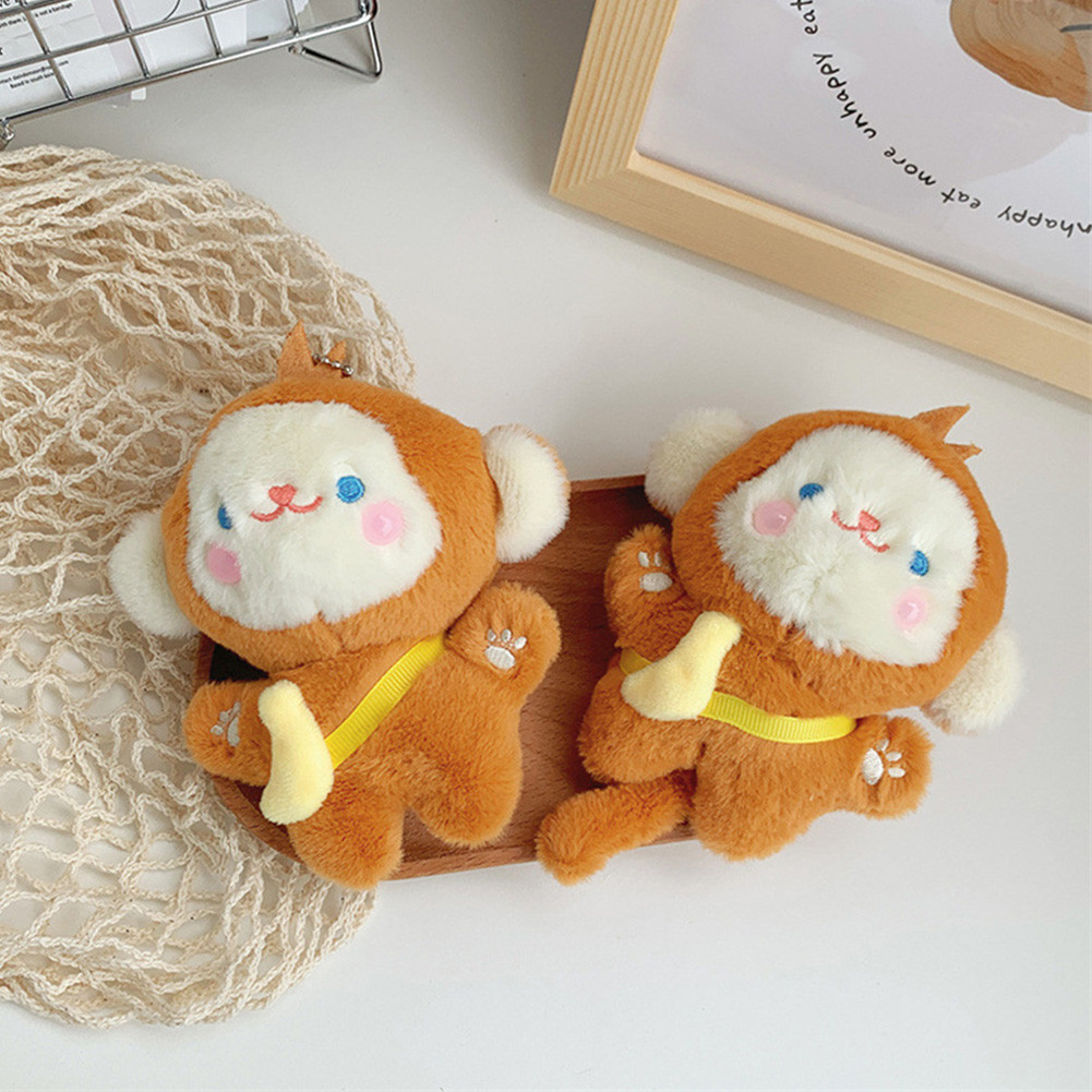 Móc chìa khóa hình chú khỉ nhỏ 12cm đính kèm an toàn để sử dụng hàng ngày Trang trí túi xách