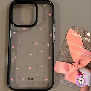 Simple Stars Phone Case for IPhone 16 15 14 13 12 11 Pro Max Acrylic Hard Shell Cover High Quality LBK