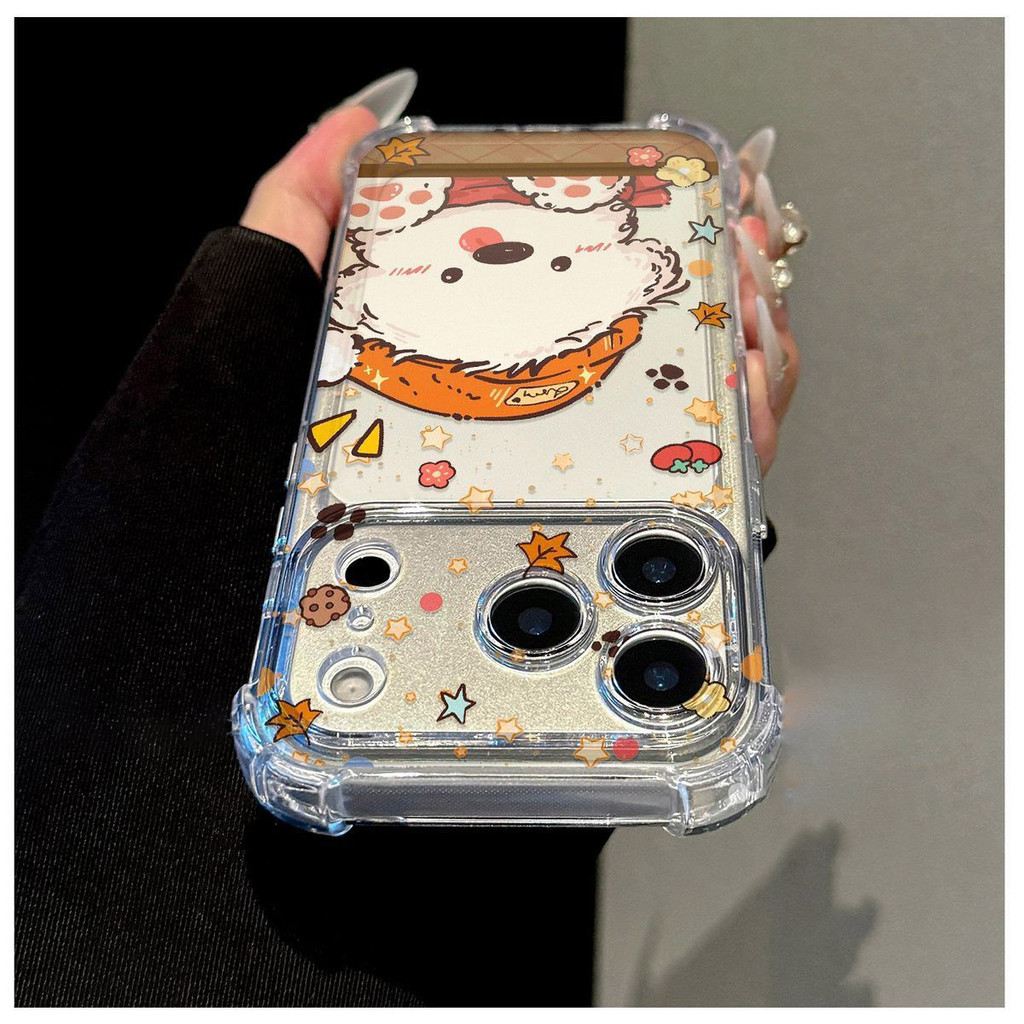 Nghịch ngợm Puppy cho 16 trường hợp iPhone 17Air Quad chống ngã 14 13 11Pro