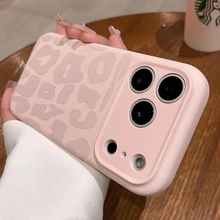 Ốp Silicon Lỏng Họa Tiết Da Báo Sang Trọng Cho iPhone 17 16 Pro Max Silicon Mềm Chống Sốc Nút Điều Khiển Camera