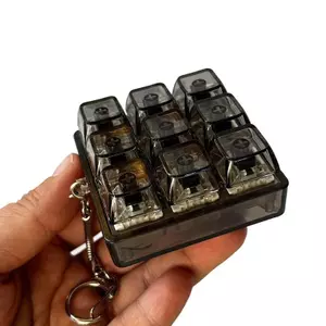 ECK 4 / 9 Phím Bàn Phím Cơ Máy Kiểm Tra Trục Bàn Phím LED Đồ Chơi Chìa Khóa Giảm Căng Thẳng DIY Fidget Nút Keycap Fidget Móc Khóa Đồ Chơi Quà Tặng HOT