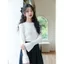 Mutu Áo Sơ Mi Phong Cách Pháp Đính Hạt Dệt Kim, Tay Dài, Thiết Kế Sang Trọng