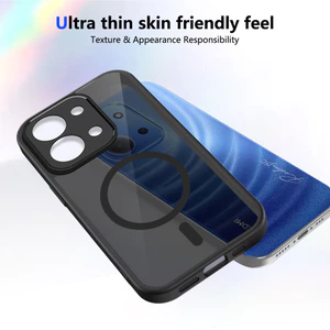 Ốp lưng Redmi 15C Vỏ thu hút từ tính màu đen mờ cho ốp điện thoại Redmi 15C