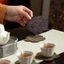 Miếng Lót Ly Vải Vân Sa Họa Tiết Hoa Cỏ Á Đông - Chống Thấm Nước & Cách Nhiệt - Đế Lót Trang Sức, Nến Thơm & Phụ Kiện Decor [8cm]