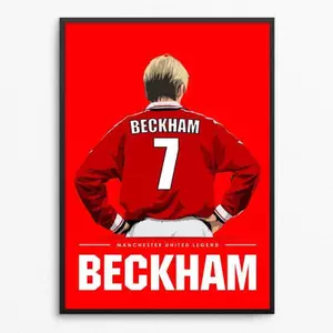 David Beckham Biểu tượng bóng đá Nghệ thuật treo tường vải không khung - Poster phong cách vẽ tranh sơn dầu tối giản cho quán Bar & trang trí nội thất