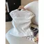 Ao sơ mi trắng tay ngắn thiết kế cổ V phối ren buộc nơ bánh bèo dễ thương kiểu Pháp XIMIMI SP456