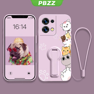 Ốp lưng cho OPPO Reno 8 5G, oppo Reno8 pro 5g 2022, RENO 10 pro 5G, vỏ điện thoại mềm, silicone lỏng, chống sốc, thiết kế mới, thẩm mỹ, hình mèo hoạt hình với giá đỡ YTXZDZMM01